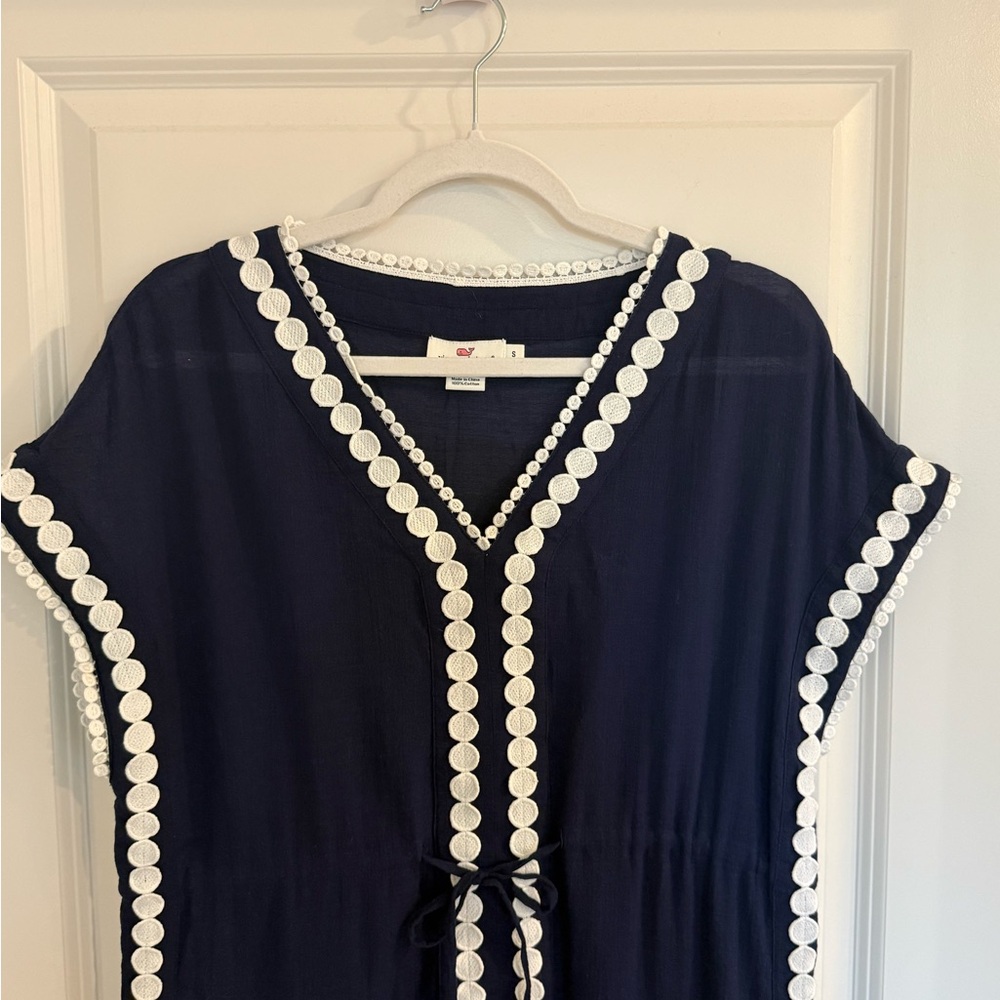 Vineyard Vines Navy and White Swim Cover-up Dress - Picture 7 of 9